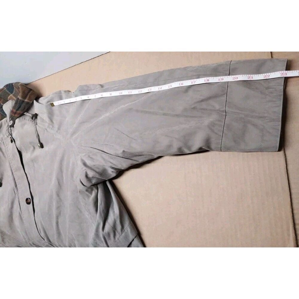 Vtg Liz Claiborne Women Size 2X Parka Coat Jacket Zip Snap Removable Hood Lining - Picture 8 of 15